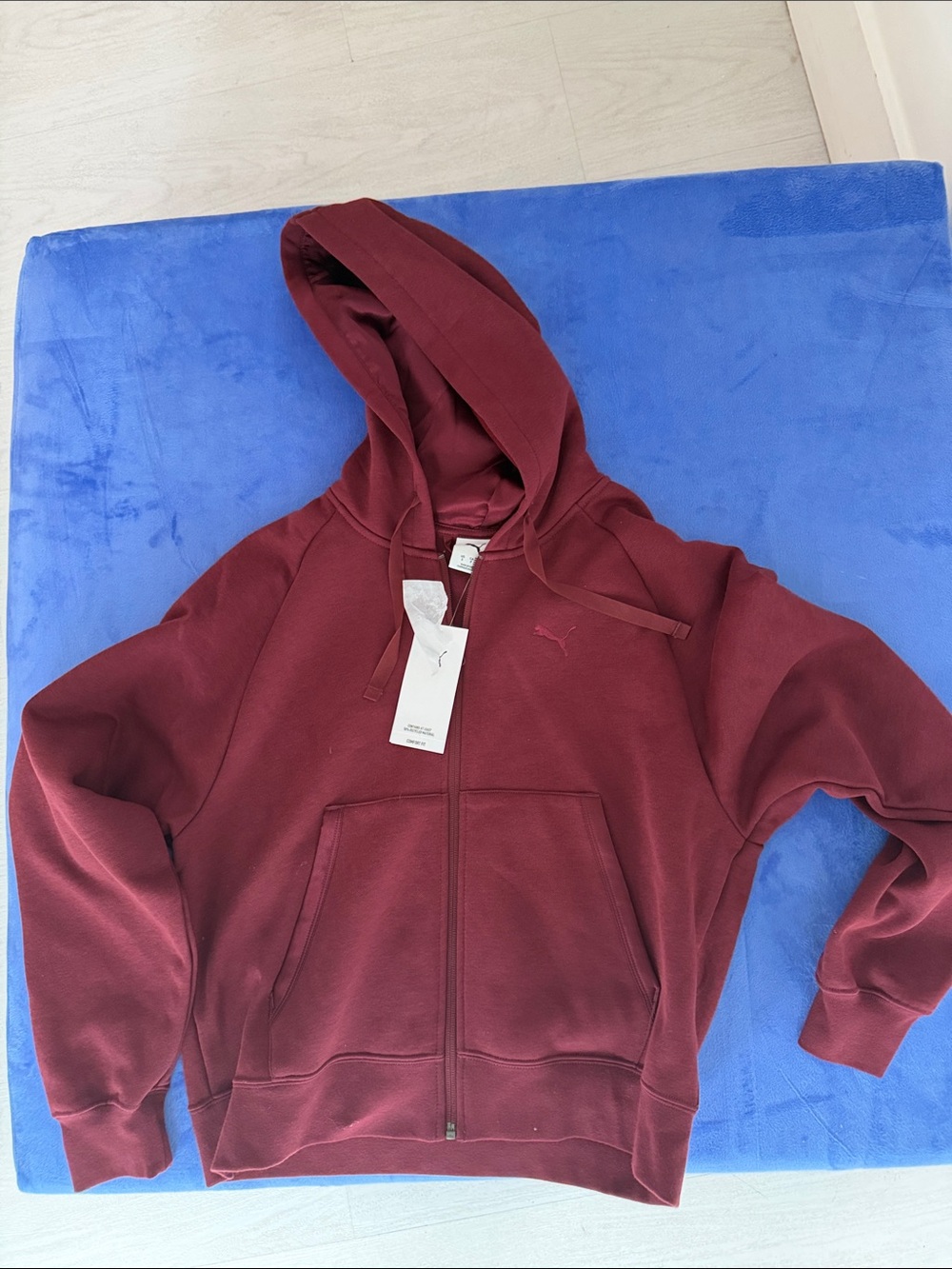 Puma Burgundy Hooded Zip Jacket